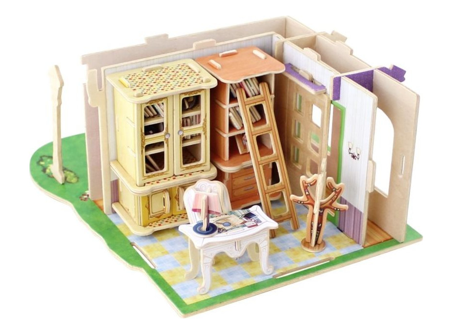 ROBOTIME 3D puzzle Vila snov: Študovňa farebná 104 dielikov