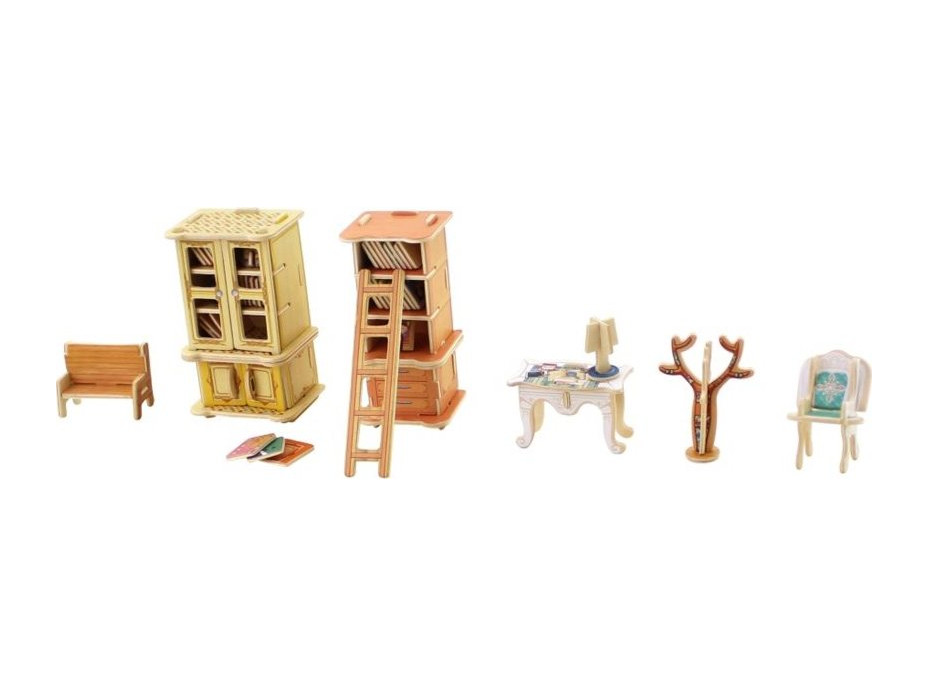 ROBOTIME 3D puzzle Vila snov: Študovňa farebná 104 dielikov