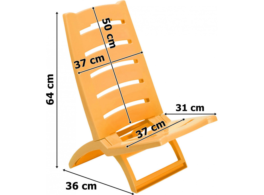Plážové kresielko TIRRENO - žlté