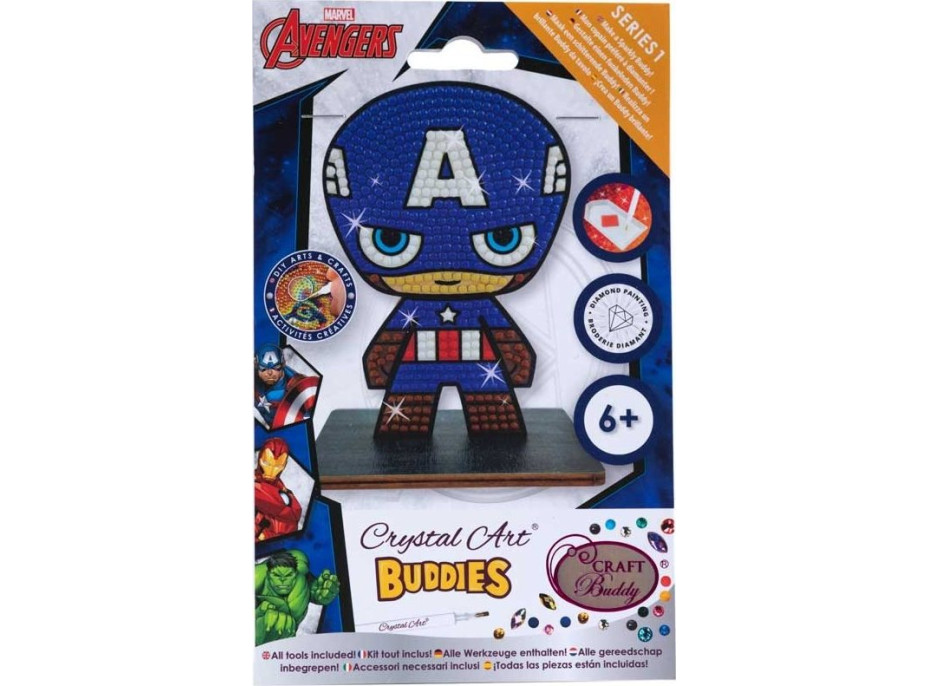 CRYSTAL ART Diamantové maľovanie Avengers: Kapitán Amerika