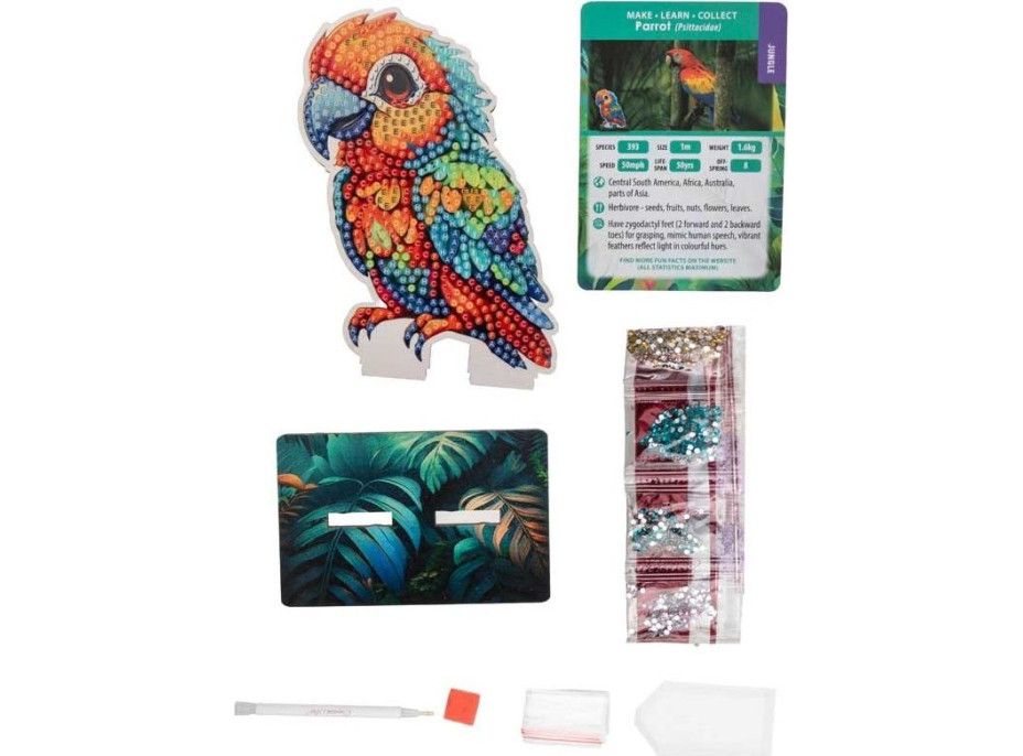 CRYSTAL ART Diamantové maľovanie Jungle: Papagáj