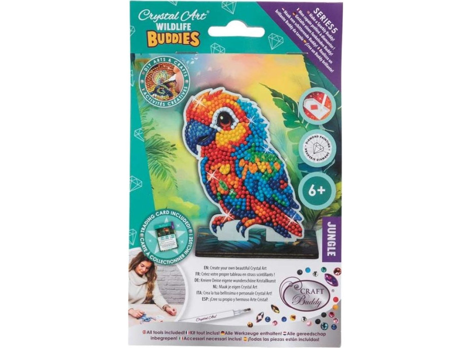 CRYSTAL ART Diamantové maľovanie Jungle: Papagáj
