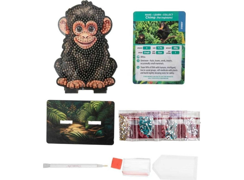 CRYSTAL ART Diamantové maľovanie Jungle: Šimpanz