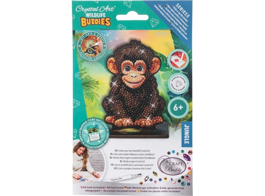 CRYSTAL ART Diamantové maľovanie Jungle: Šimpanz