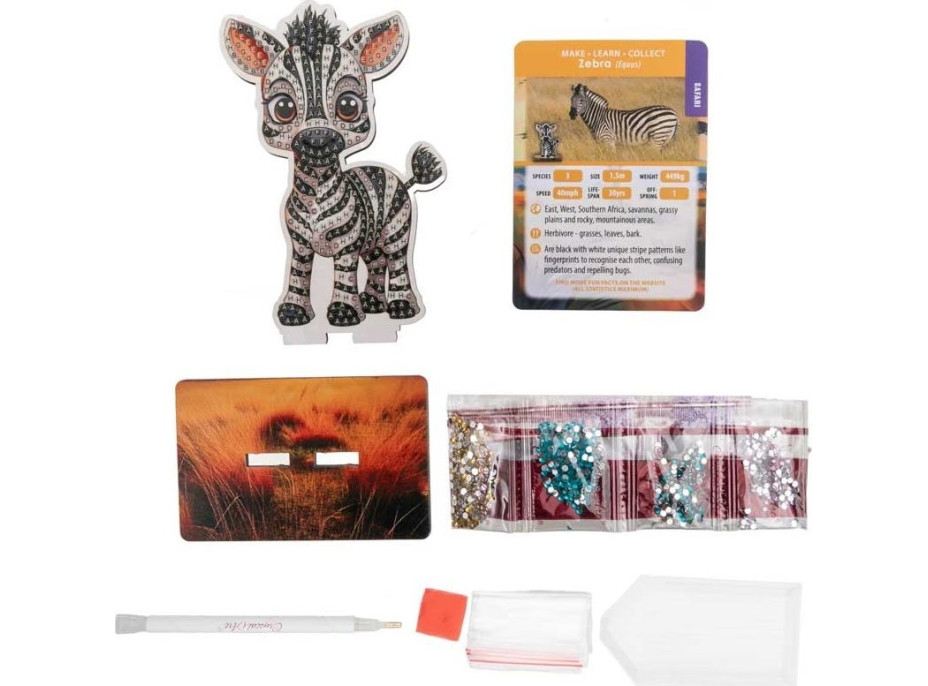CRYSTAL ART Diamantové maľovanie Safari: Zebra