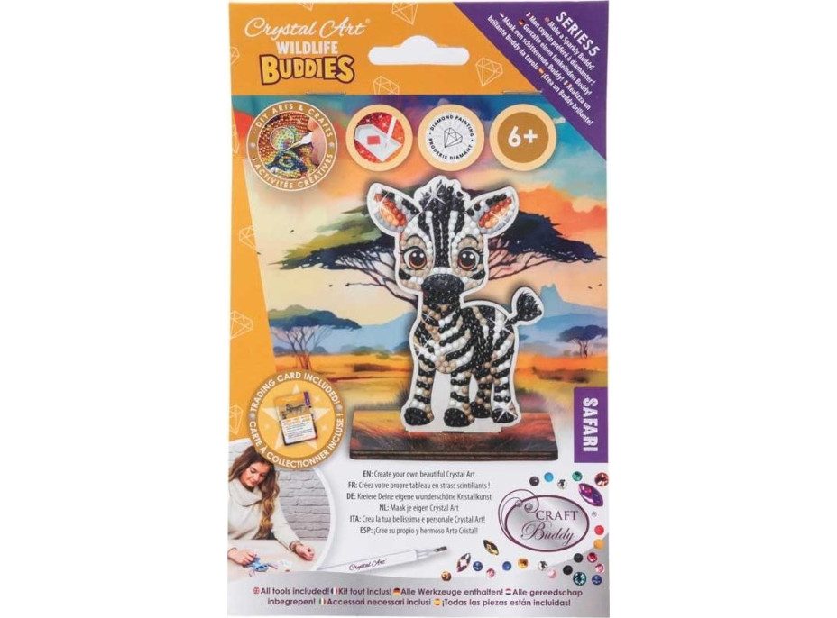 CRYSTAL ART Diamantové maľovanie Safari: Zebra