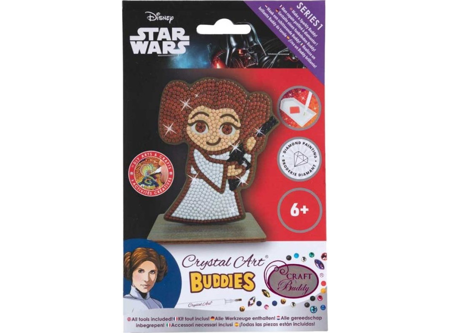 CRYSTAL ART Diamantové maľovanie Star Wars: Princezná Leia