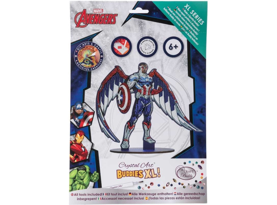 CRYSTAL ART Diamantové maľovanie XL Avengers: Falcon