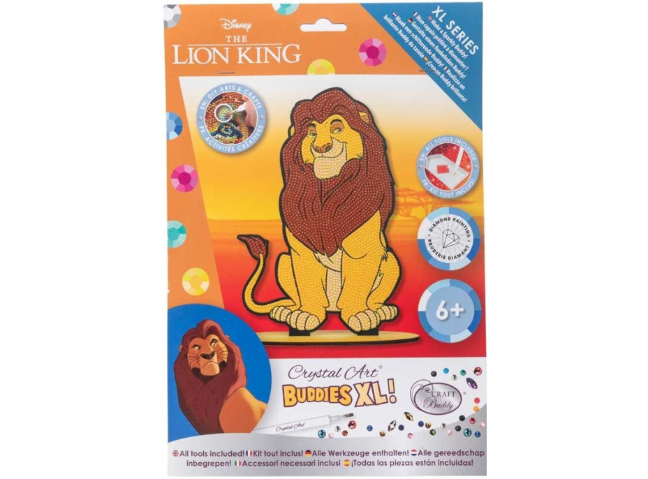 CRYSTAL ART Diamantové maľovanie XL Leví kráľ: Mufasa