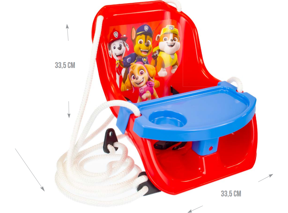 MOCHTOYS Hojdačka pre najmenších so stolíkom Tlapková patrola