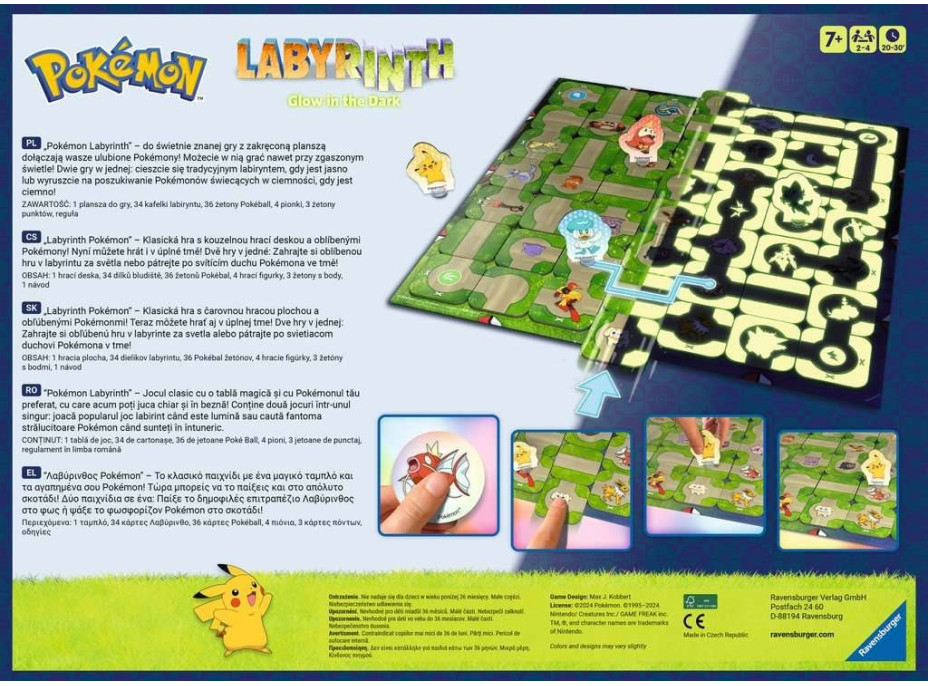 RAVENSBURGER Hra Labyrinth Pokémon Svietiace