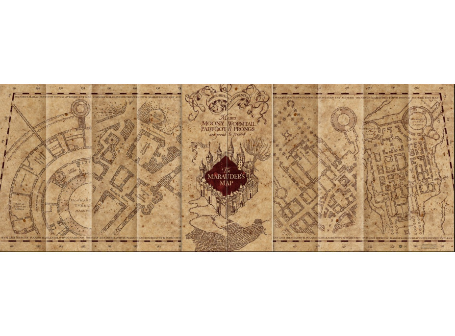 NOBLE PARTNERS Panoramatické puzzle Harry Potter: Záškodnícky plánik 1000 dielikov