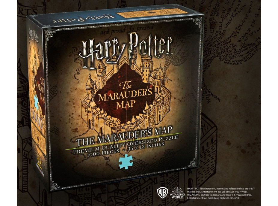 NOBLE PARTNERS Panoramatické puzzle Harry Potter: Záškodnícky plánik 1000 dielikov