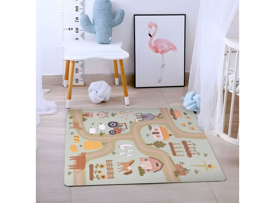 ECOTOYS Penové puzzle Statok s okrajmi
