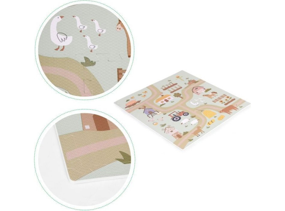 ECOTOYS Penové puzzle Statok s okrajmi