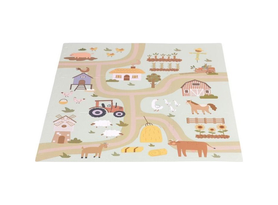 ECOTOYS Penové puzzle Statok s okrajmi
