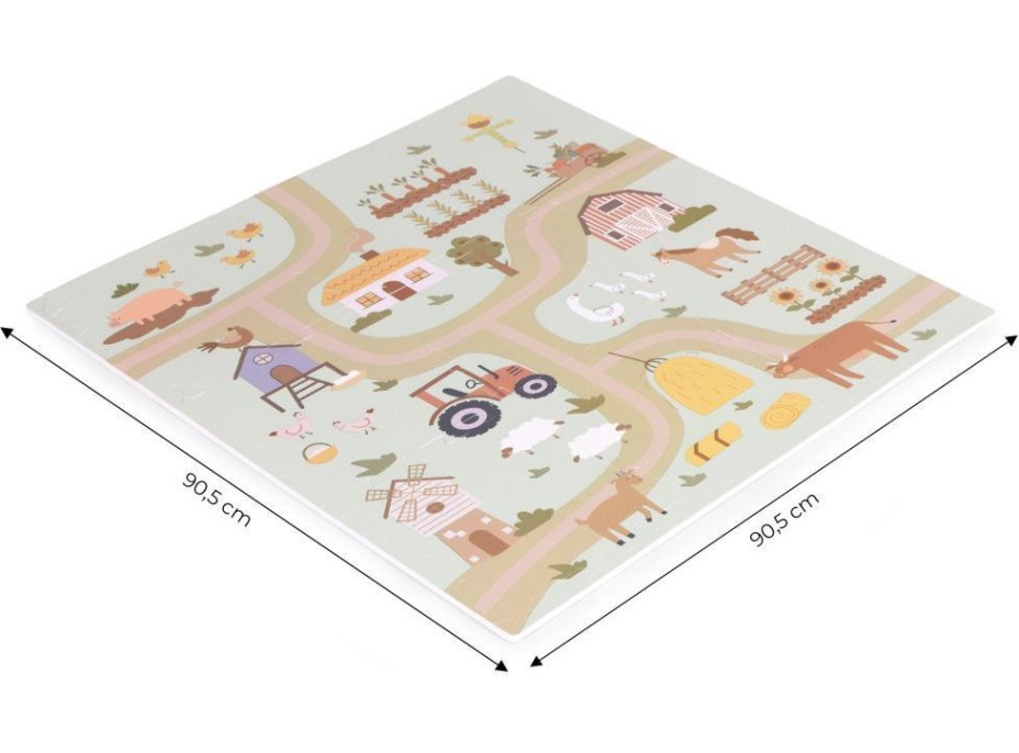 ECOTOYS Penové puzzle Statok s okrajmi