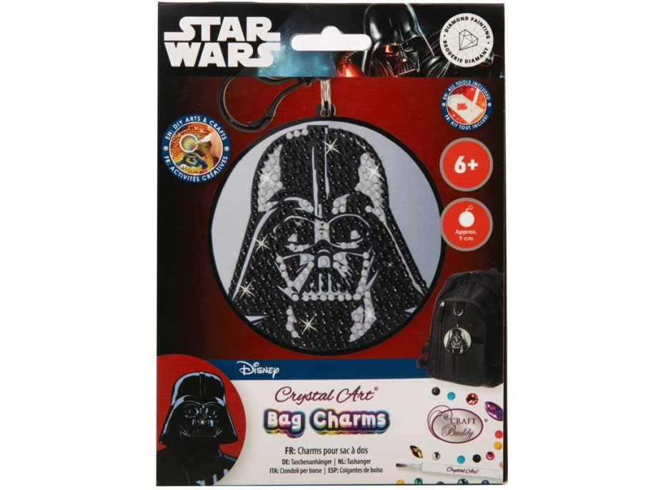 CRYSTAL ART Prívesok Darth Wader