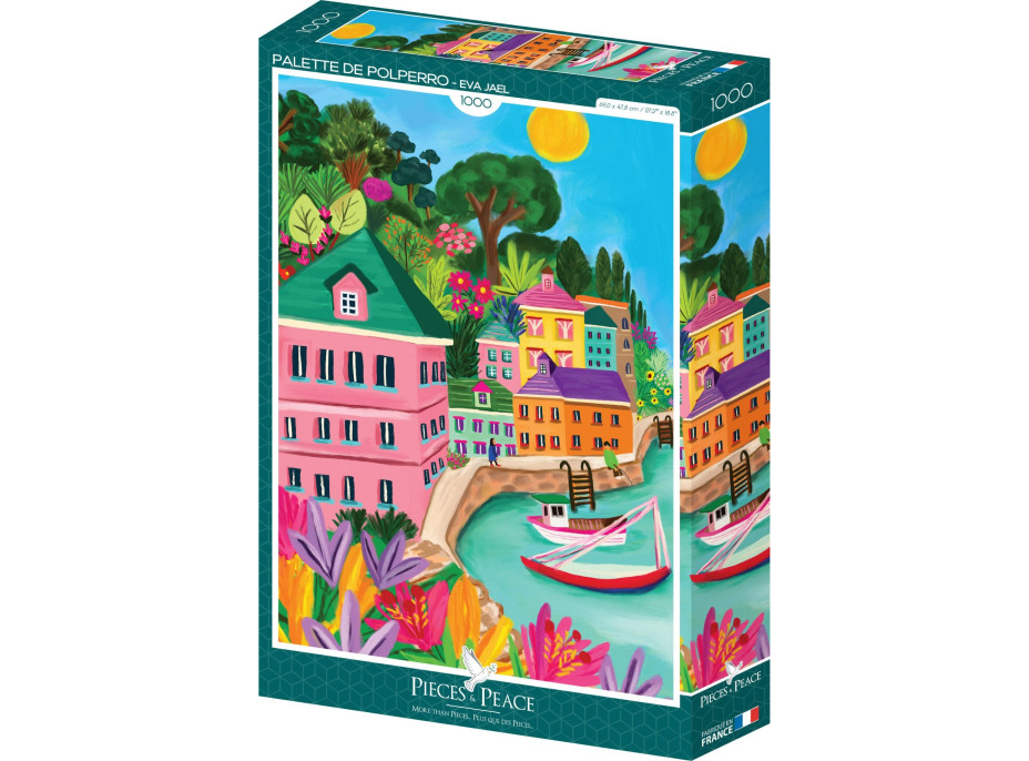 PIECES & PEACE Puzzle Farby Polperra 1000 dielikov