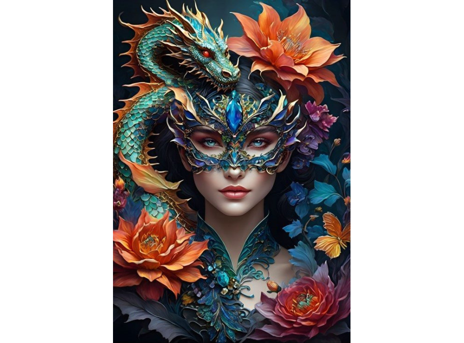BLUEBIRD Puzzle Dievča s drakom 1000 dielikov