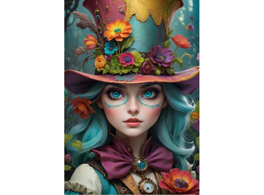 BLUEBIRD Puzzle Dievča s klobúkom 1000 dielikov