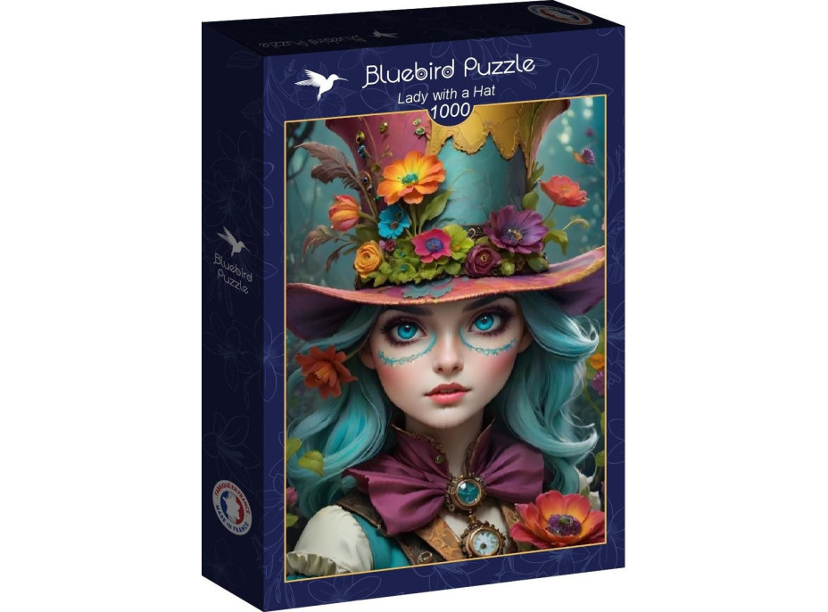 BLUEBIRD Puzzle Dievča s klobúkom 1000 dielikov