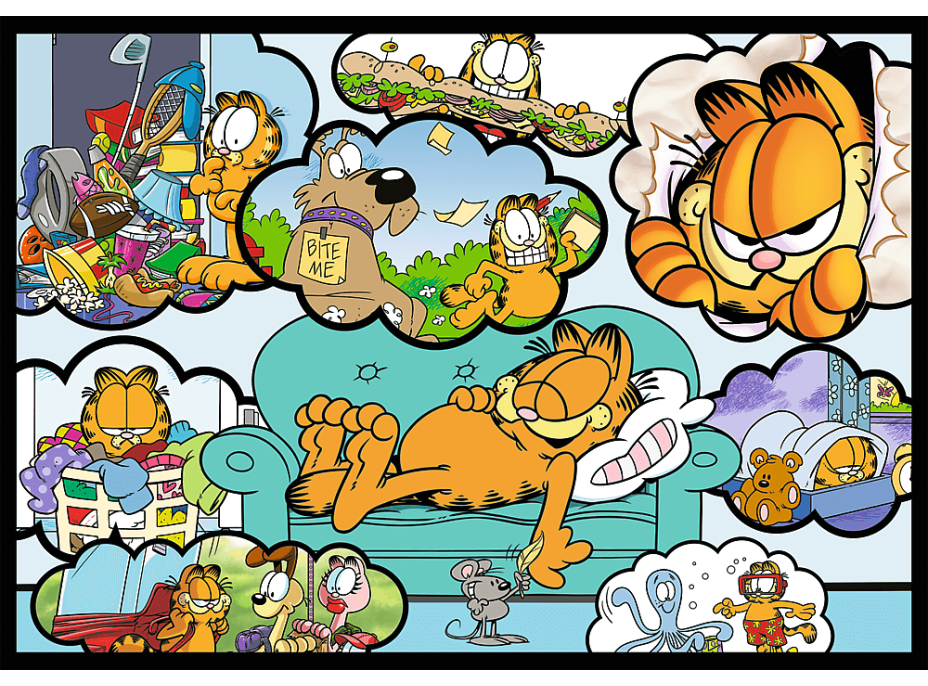 TREFL Puzzle Garfield nemá rád pondelok 4x250 dielikov