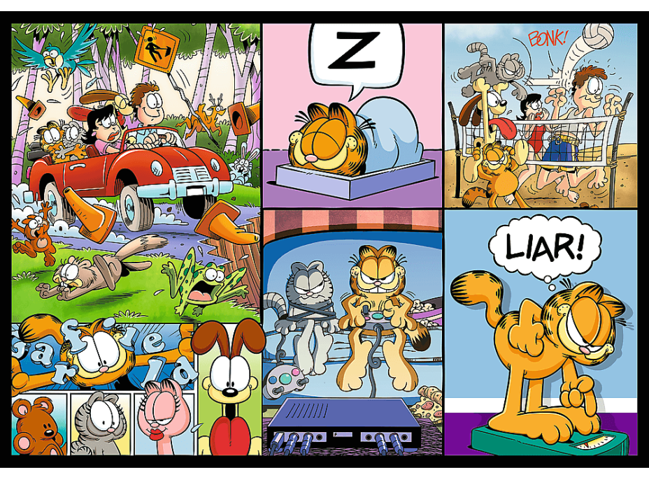 TREFL Puzzle Garfield nemá rád pondelok 4x250 dielikov