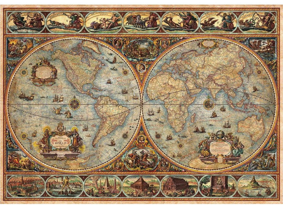 EDUCA Puzzle Historická mapa sveta 1000 dielikov