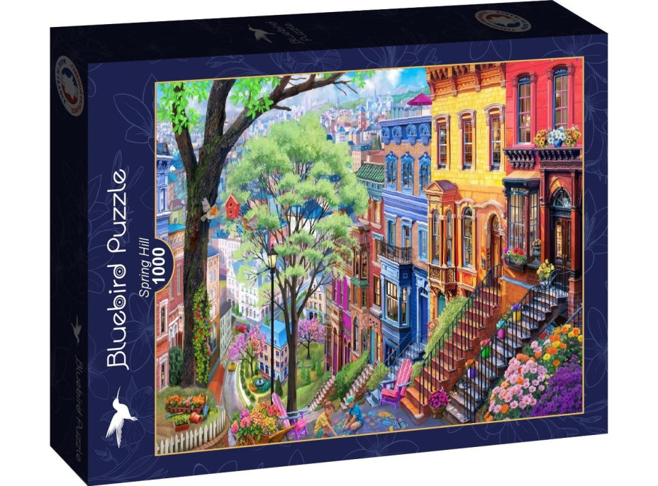 BLUEBIRD Puzzle Jarné mesto 1000 dielikov