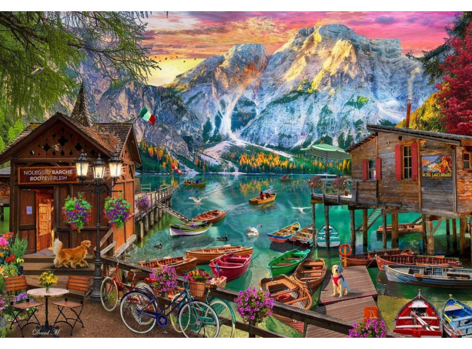 BLUEBIRD Puzzle Jazero Braies, Taliansko 1000 dielikov