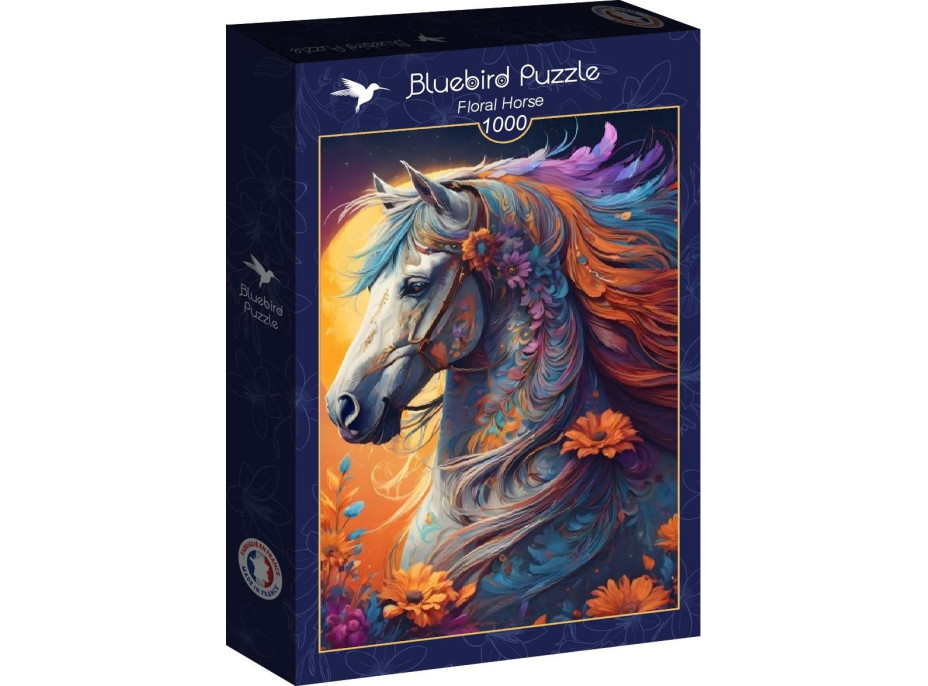 BLUEBIRD Puzzle Kvetinový kôň 1000 dielikov