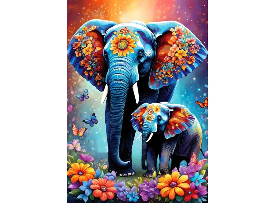 ALIPSON Puzzle Materská láska: Slony 1000 dielikov