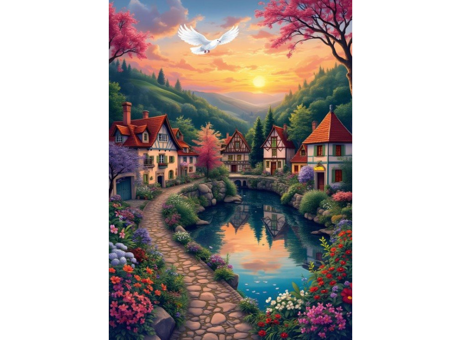 ALIPSON Puzzle Dedina pri vode 500 dielikov