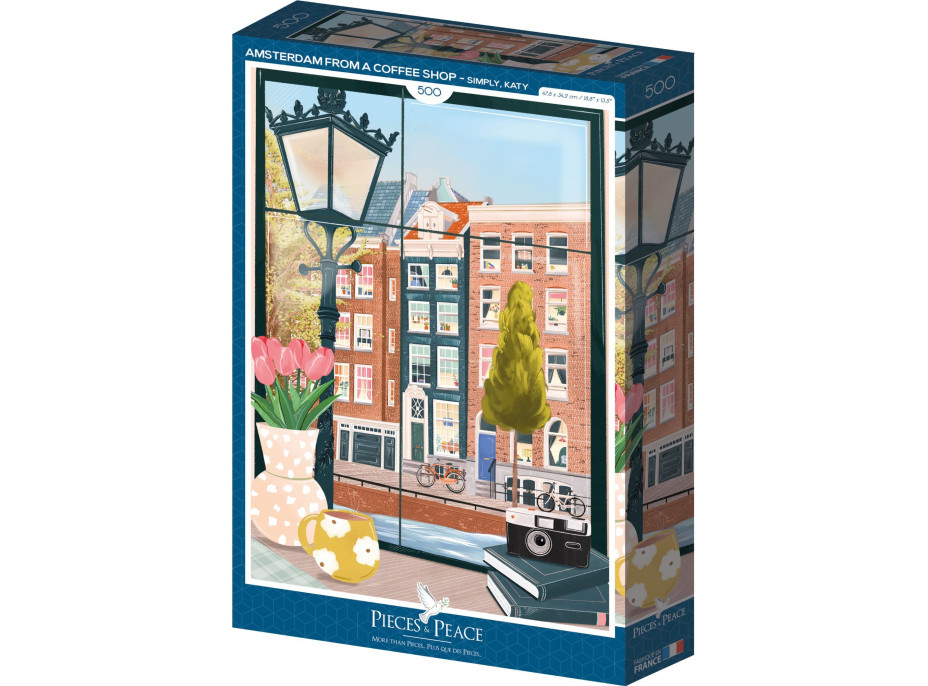 PIECES & PEACE Puzzle Pohľad na Amsterdam z kaviarne 500 dielikov