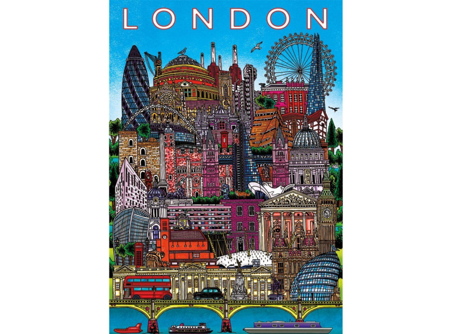 GIBSONS Puzzle Pohľad na Londýn 500 dielikov