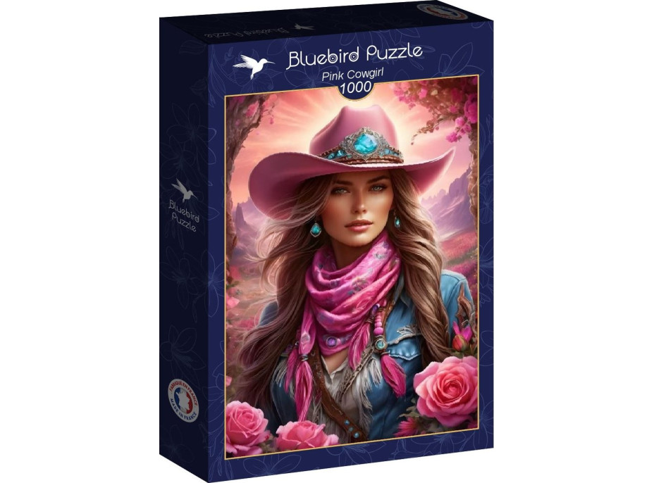 BLUEBIRD Puzzle Ružová cowgirl 1000 dielikov