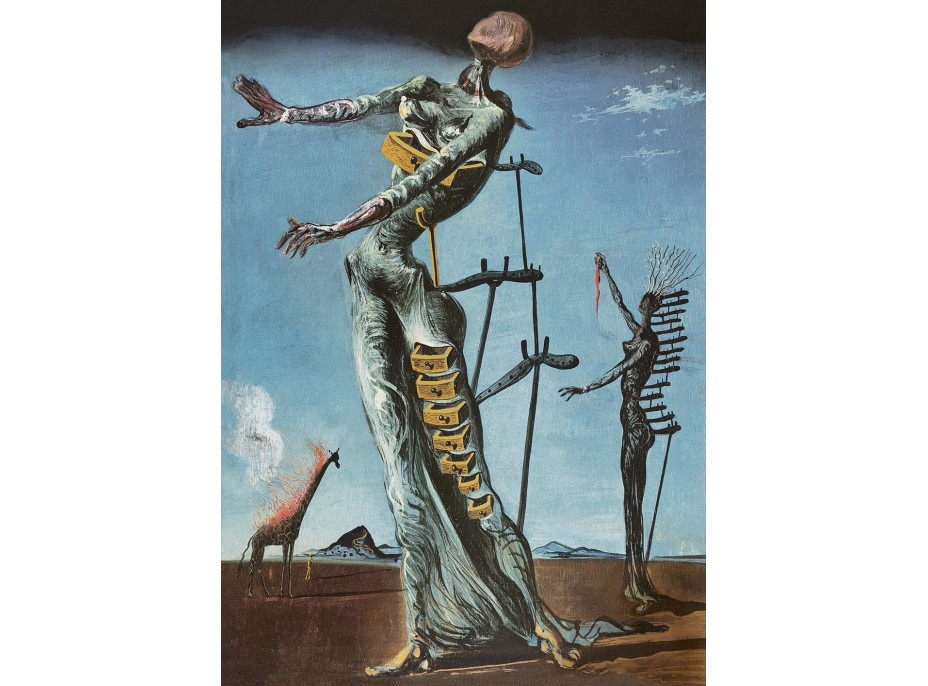 BLUEBIRD Puzzle Salvador Dalí - Horiaca žirafa 1000 dielikov