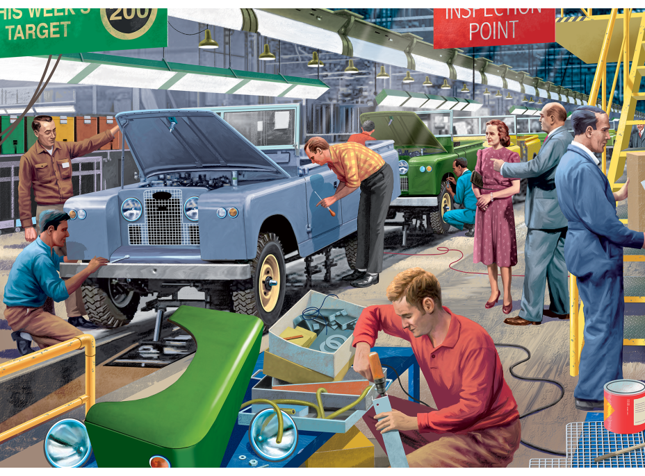 FALCON Puzzle Továreň na výrobu automobilov 1000 dielikov
