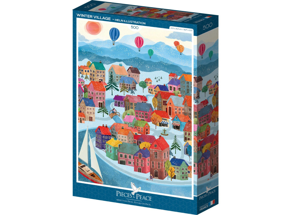 PIECES & PEACE Puzzle Dedina v zime 500 dielikov