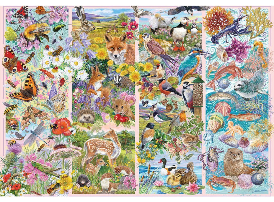 GIBSONS Puzzle Zvedaví tvory 500 dielikov