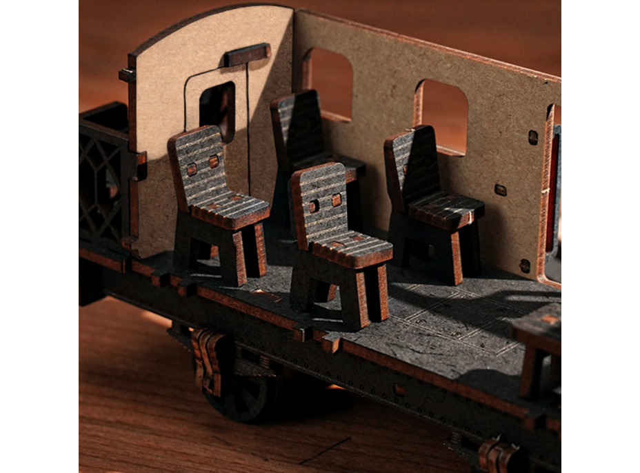 ROBOTIME Rolife 3D drevené puzzle Parná lokomotíva 405 dielikov