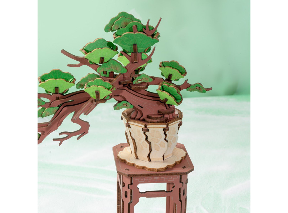 ROBOTIME Rolife DIY 3D drevené puzzle Bonsai z ihličnanu borovice 115 dielikov