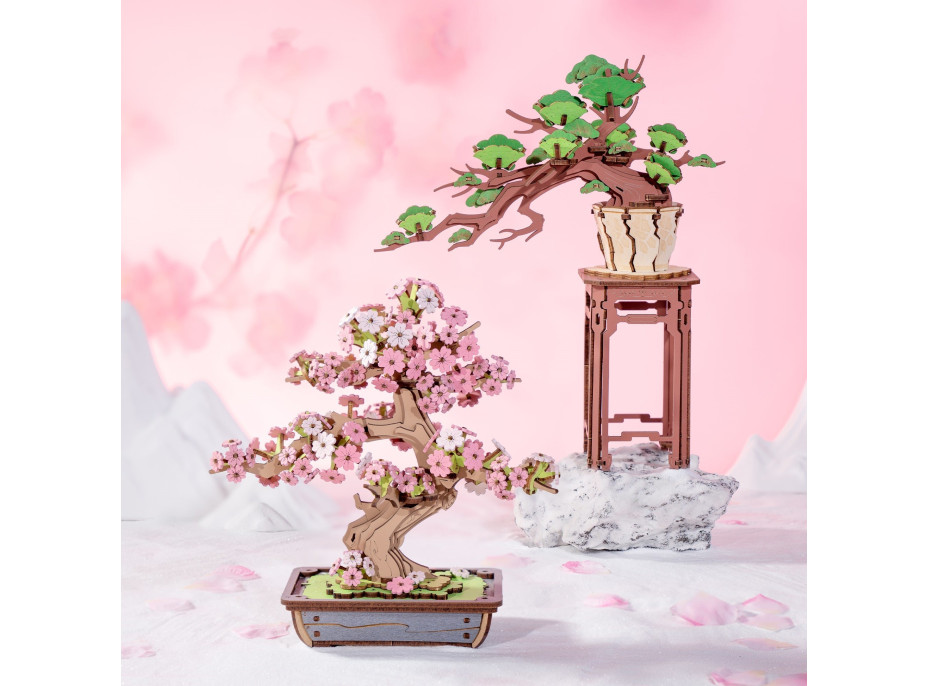 ROBOTIME Rolife DIY 3D drevené puzzle Bonsai z ihličnanu borovice 115 dielikov