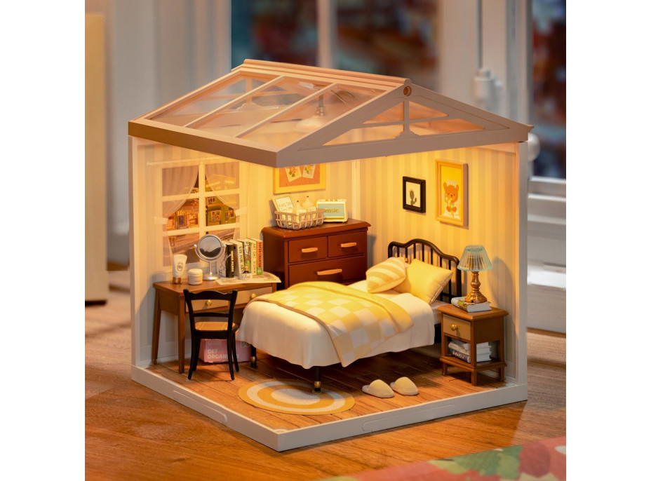 ROBOTIME Rolife DIY House: Spálňa Sladké sny s LED osvetlením 95 dielikov