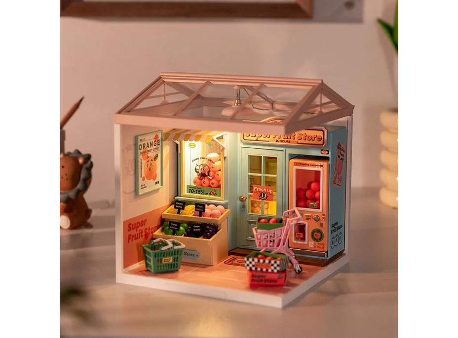 ROBOTIME Rolife DIY House: Obchod s ovocím s LED osvetlením 116 dielikov