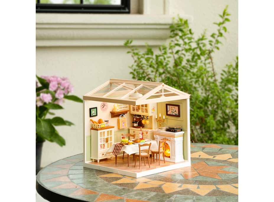 ROBOTIME Rolife DIY House: Jedáleň s LED osvetlením 150 dielikov