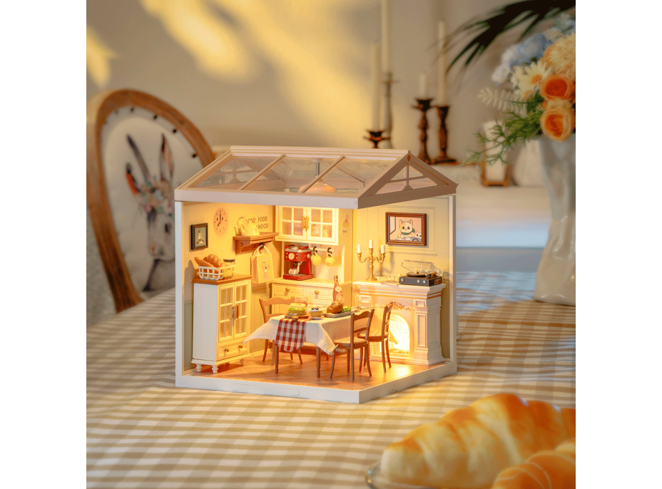 ROBOTIME Rolife DIY House: Jedáleň s LED osvetlením 150 dielikov