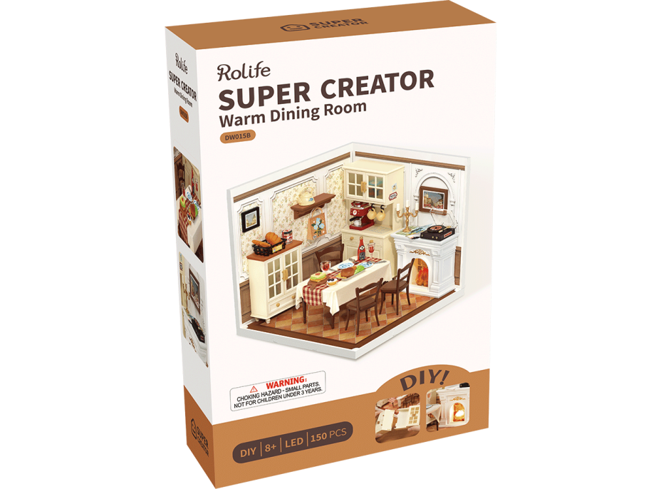 ROBOTIME Rolife DIY House: Jedáleň s LED osvetlením 150 dielikov