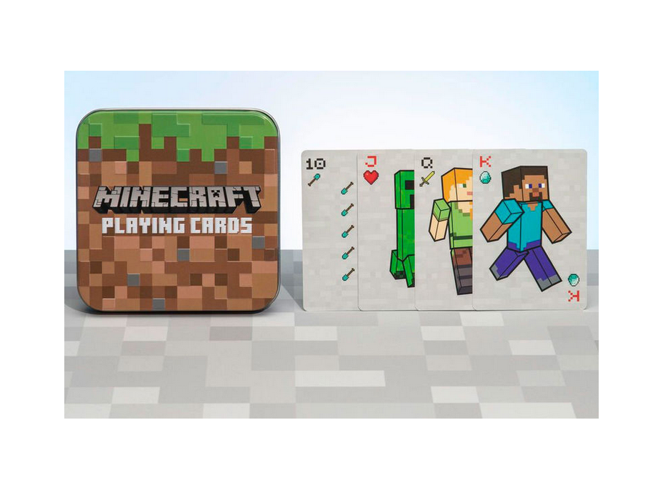 PALADONE Hracie karty Minecraft (v plechovej krabičke)